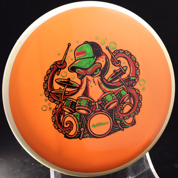 Axiom - Hex - Neutron - GolfDisco Originals "Otto" 16 ORANGE 177 axiom christmas disc disc golf discs disc golf discs for sale discs GOLFDISCO ORIGINALS hex mid Mid-Range midrange midrange driver mvp Neutron ocean life octopus otto preorder sea creature stable swirly understablem Unisex