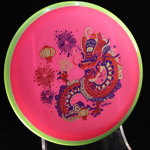 Axiom - Crave - Neutron - "CHUXI" A GolfDisco original, custom stamp 11 PINK 173 Axiom Axiom discs chinese dragon chuxi chuxigolfdisco original crave double birdie double birdies fireworks golfdisco original GOLFDISCO ORIGINALS lanterns schultz