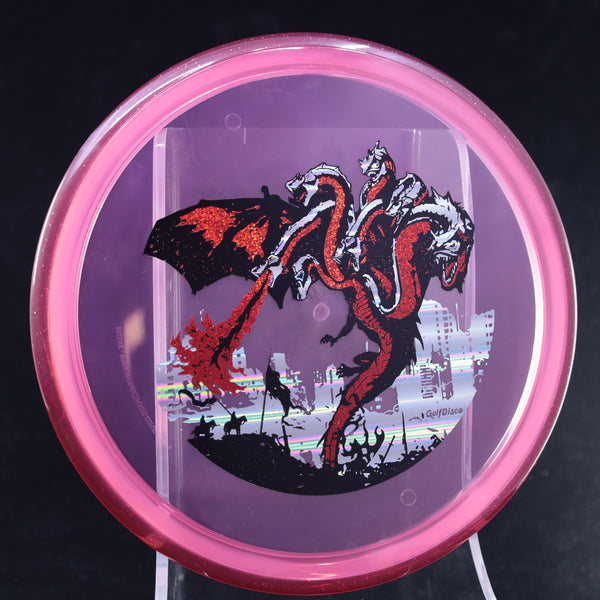 Axiom - Pyro - Prism Proton - GolfDisco Original "The Dragon" 22 PINK 177 7 headed dragon bad dragon dragon evil dragon evil vs good GOLFDISCO EXCLUSIVE CUSTOM STAMP golfdisco exclusive stamp golfdisco exclusive stamp design golfdisco original GOLFDISCO ORIGINALS