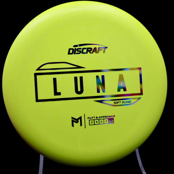 Discraft - Luna - Soft Blend - Putt & Approach YELLOW JELLYBEAN 174 Luna paul Paul Mcbeth Putt and Approach Putter putter line soft