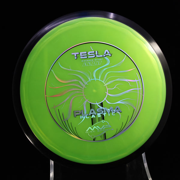 MVP - Tesla - Plasma - Distance Driver 170-175 NEON GREEN 173 control driver distance Distance Driver Driver MVP MVP Disc Sports mvpdiscsport Plasma plasma plastic tesla