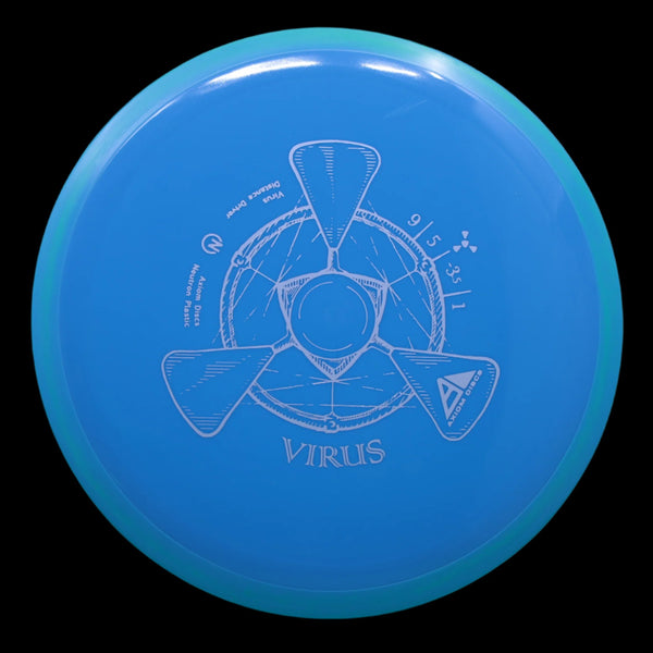 Axiom - Virus - Neutron - Distance Driver 160-164 9 BLUE TEAL 161 AXIOM Disc Golf disc golf discs disc golf discs for sale discs distance Distance Driver MVP NEUTRON understable VIRUS