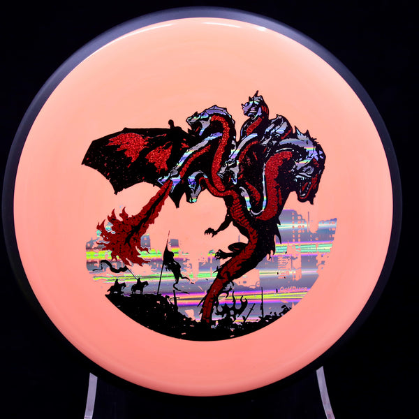 MVP - Detour - Neutron - GolfDisco Original "THE DRAGON" 24 PEACH ORANGE 167 7 headed dragon custom stamp detour dragon evil dragon GOLFDISCO ORIGINALS James Conrad special edition the dragon triple foil