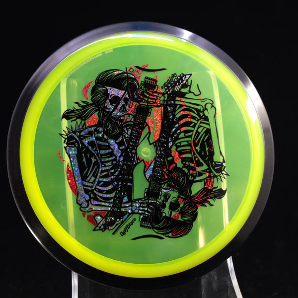 MISPRINTS - MVP - Inertia - Proton - GolfDisco Originals "Rock N' Roller" 8 GREEN 172 GOLFDISCO ORIGINALS misprints skeleton skeleton stamp skeleton stampmusic stamp skeletons