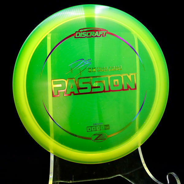 Discraft - Passion - Z Lite - Paige Pierce Driver 13 GREEN RAINBOW 148 discraft passion discraft passion flight numbers paige pierce passion passion disc passion disc golf passion discraft