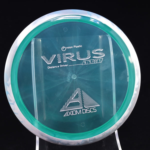 Axiom - Virus - Proton - Distance Driver 160-164 22 SEA GREEN SWIRLY TEAL 160 AXIOM Disc Golf disc golf discs disc golf discs for sale discs distance Distance Driver MVP proton understable VIRUS