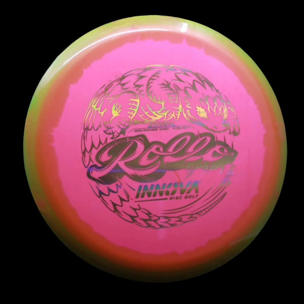 Innova - Rollo - Halo - Midrange 7 ORANGE-PINK GOLD 174 Beginner Friendly halo disc golf halo innova discs Halo Star halo star rollo innova innova halo innova halo discs innova halo plastic innova halo star innova star halo mid mid range midrange Midrange Discs Rollo