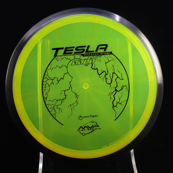 MVP - Tesla - Proton - Distance Driver 165-169 14 YELLOW 165 control driver distance Distance Driver Driver MVP MVP Disc Sports mvpdiscsport neutron tesla