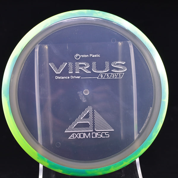 Axiom - Virus - Proton - Distance Driver 165-169 10 CLEAR GREEN GREEN 165 AXIOM Disc Golf disc golf discs disc golf discs for sale discs distance Distance Driver MVP proton understable VIRUS