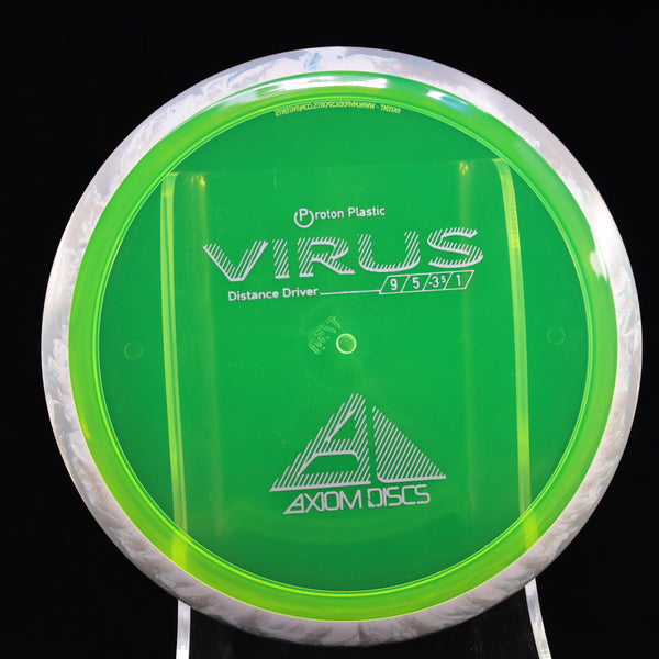 Axiom - Virus - Proton - Distance Driver 170-175 2 GREEN GRAY SWIRL 175 AXIOM Disc Golf disc golf discs disc golf discs for sale discs distance Distance Driver MVP proton understable VIRUS