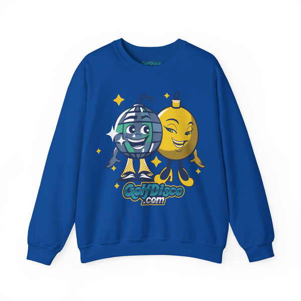 Sweatshirt Crewneck Heavy Blend "GolDisco mascot and ornament found Love"- Unisex - disc golf sweatshirt Royal christmas disc golf Crew neck disc golf disc golf sweatshirt DTG golfdisco golfdisco ball love golfdisco christmas love golfdisco winter Men's Clothing Regular fit Sweatshirts Unisex Valentine's Day Picks Women's Clothing