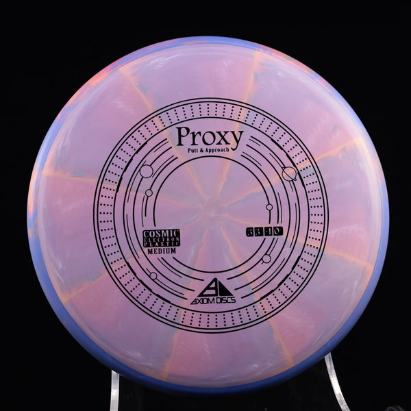 Axiom - Proxy - Cosmic Electron MEDIUM - Putt & Approach 170-175 6 PURPLE ORANGE PURPLE 172 APPROACH PUTTER axiom cosmic Disc Golf disc golf discs disc golf discs for sale discs Driving putter electron mvp proxy putt Putt and Approach Putter Pocket Putting