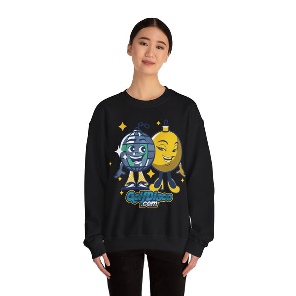 Sweatshirt Crewneck Heavy Blend "GolDisco mascot and ornament found Love"- Unisex - disc golf sweatshirt christmas disc golf Crew neck disc golf disc golf sweatshirt DTG golfdisco golfdisco ball love golfdisco christmas love golfdisco winter Men's Clothing Regular fit Sweatshirts Unisex Valentine's Day Picks Women's Clothing