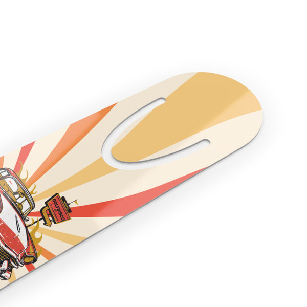 Bookmark "Hot Rod Driver - A GolfDisco design Book club gifts Book Lover Accessory Book lover gift Bookish decor Bookmarks for books Bookworm gift Classic car art custom art disc golf lovers Gift for Dad Gift for readers gift idea golfdisco originals hot rod driver Library essentials Literary gifts Perfect for Students Reading accessory Retro car bookmark Retro Reading Gift Stylish reading aids Travel Inspired Bookmark Unique bookmark