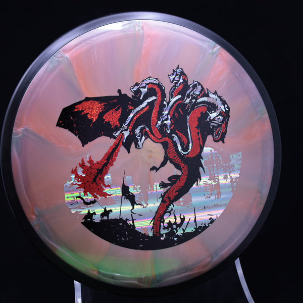 MVP - Plasma Servo - "THE DRAGON" A GolfDisco original custom stamp design 5 GRAY ORANGE 165 GOLFDISCO ORIGINALS MVP MVP Disc Sports servo