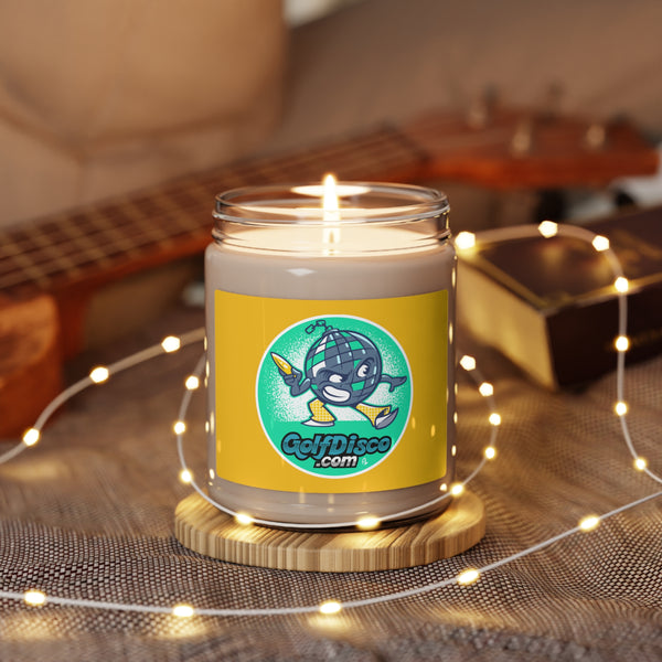 Scented Soy Candle, 9oz glass jar " GOLFDISCO logo" 5 scents to choose from.   100% soy wax blend, 100% cotton wick