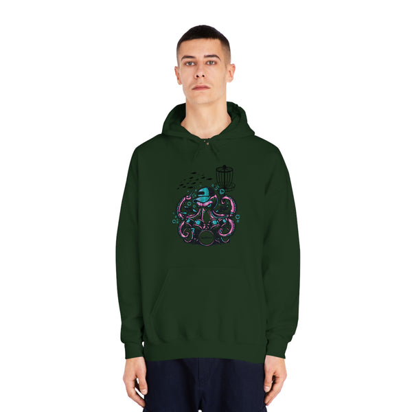 Hooded DryBlend® Sweatshirt - "Otto" A GolfDisco custom stamp design, disc golf hoodie discgolf sweatshirt DTG fidc golf sweatshirt golfdisco golfdisco originals stamp design hooded disc golf sweatshirt Hoodies Men's Clothing ocean life octopus otto Regular fit sea creature Unisex Women's Clothing