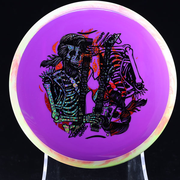 MISPRINTS - Axiom Neutron Insanity - GolfDisco Originals "Rock N' Roller" 2 VIOLET 173 GOLFDISCO ORIGINALS misprint misprints skeleton skeleton stamp skeleton stampmusic stamp skeletons