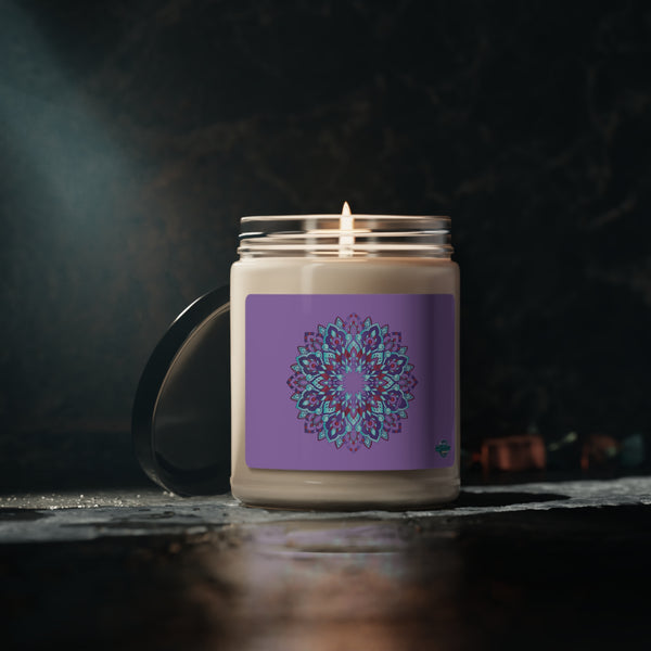 Scented Soy Candle, 9oz glass jar " LOTUS ZEN" 5 scents to choose from.   A GolfDisco exclusive stamp design  100% soy wax blend, 100% cotton wick