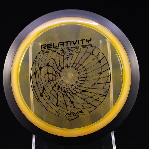 MVP - Relativity - Proton - Distance Driver 170-175 7 YELLOW GOLD 173 Distance Driver Driver MVP MVP Disc Sports Neutron Relativity Understable