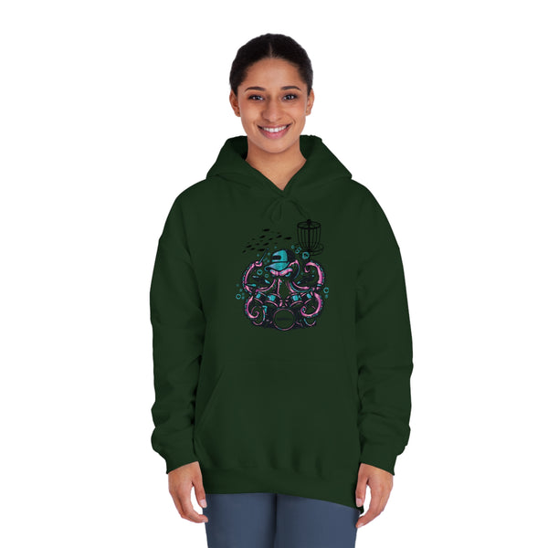 Hooded DryBlend® Sweatshirt - "Otto" A GolfDisco custom stamp design, disc golf hoodie discgolf sweatshirt DTG fidc golf sweatshirt golfdisco golfdisco originals stamp design hooded disc golf sweatshirt Hoodies Men's Clothing ocean life octopus otto Regular fit sea creature Unisex Women's Clothing