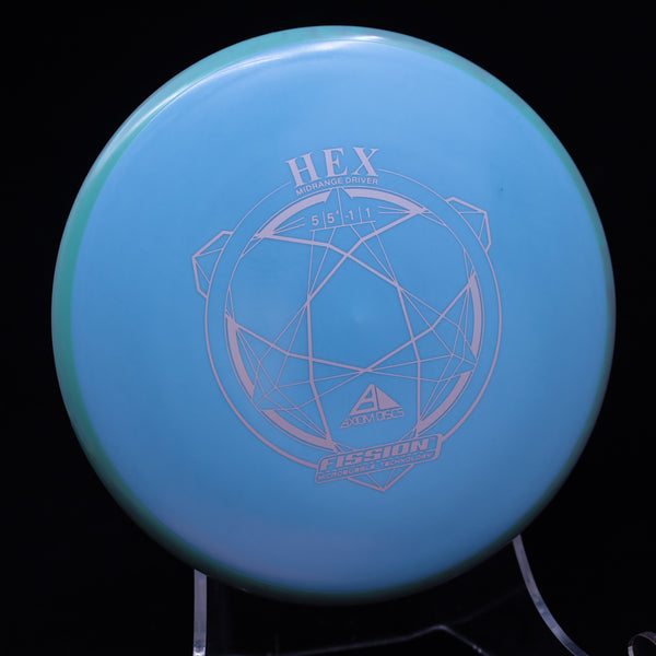 Axiom - Hex - Fission - Midrange 155-159 8 BLUE GREEN 156 axiom Disc Golf disc golf discs disc golf discs for sale discs hex march newsletter mid Mid-Range midrange midrange driver mvp Neutron stable straigh swirly understablem