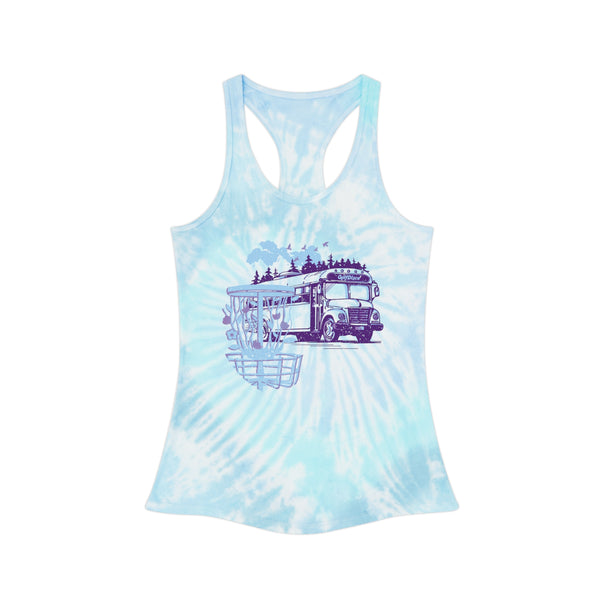 Tank top - Tie Dye "Tour Dreams" GolfDisco original design - Racerback Tank Top (Colors: Lagoon blue, cotton candy, desert rose)