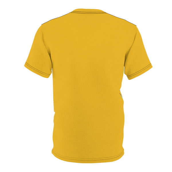 T shirt - Yellow " Cthulhu" Unisex style shirt -  A GolfDisco Original stamp design  (Choose: white or black stitching) Light Fabric/100% Polyester (4oz or 6 oz)