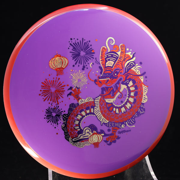 Axiom - Hex - Neutron - "CHUXI" A GolfDisco Original 14 PURPLE RED 177 axiom chinese dragon Disc Golf disc golf discs disc golf discs for sale discs fireqorks GOLFDISCO ORIGINALS hex lanters mid Mid-Range midragne midrange midrange driver mvp Neutron new year stamp stable swirly understablem