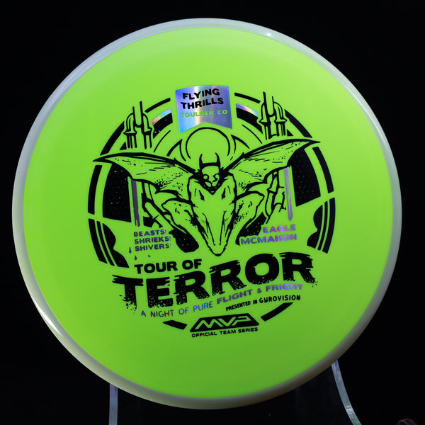 Axiom - PYRO - Fission - Eagle McMahon, Tour of Terror, 2024 Team Series Halloween Edition 20 NEON GREEN 176 fission pyro flying thrills halloween 2024 headwind midrange Midrange Discs midrange driver team series halloween edition tour of terror