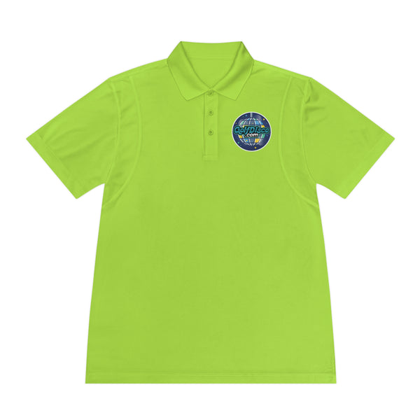 Sport Polo Shirt "GOLFDISCO" Moisture wicking extra light fabrix Lime Shock disc golf DTF golf disco golfdisco dude Men's Clothing performance Polyester Sports Sportswear T-shirts