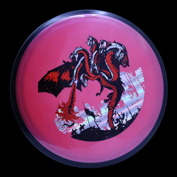 MVP - Plasma Servo - "THE DRAGON" A GolfDisco original custom stamp design 29 PINK 159 GOLFDISCO ORIGINALS MVP MVP Disc Sports servo