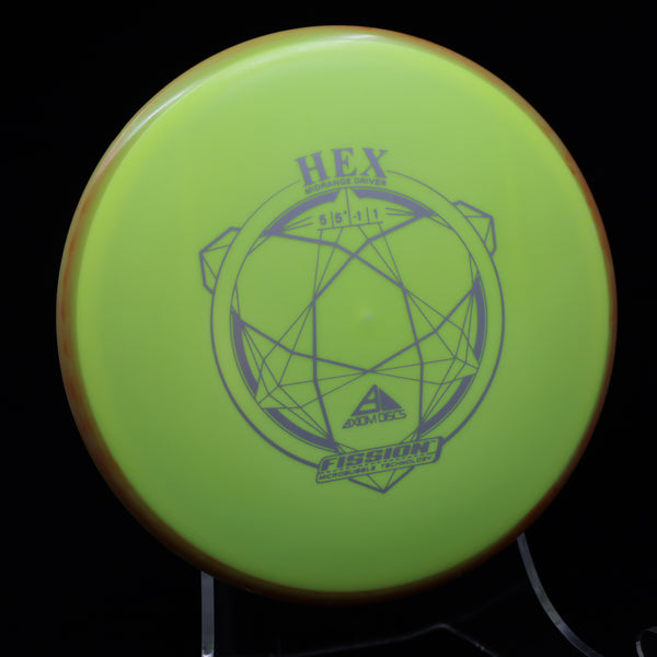 Axiom - Hex - Fission - Midrange 155-159 10 YELLOW ORANGE 158 axiom Disc Golf disc golf discs disc golf discs for sale discs hex march newsletter mid Mid-Range midrange midrange driver mvp Neutron stable straigh swirly understablem