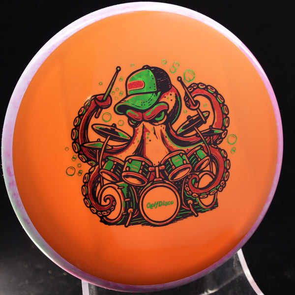 Axiom - Hex - Neutron - GolfDisco Originals "Otto" 17 ORANGE 176 axiom christmas disc disc golf discs disc golf discs for sale discs GOLFDISCO ORIGINALS hex mid Mid-Range midrange midrange driver mvp Neutron ocean life octopus otto preorder sea creature stable swirly understablem Unisex