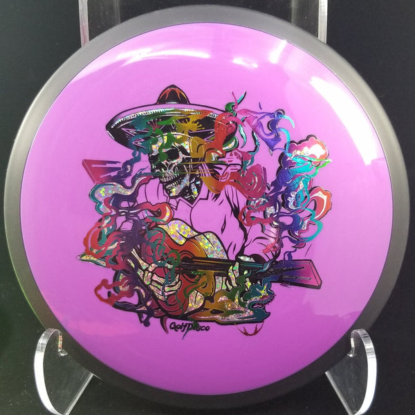 MISPRINTS - GolfDisco Originals custom stamp designs VIVA LA FIESTA STAMP PURPLE 175 TRAIL NEUTRON MVP GOLFDISCO ORIGINALS James misprint misprints MVP mvp neutron trail mvp trail skeet scienski summer fling trail disc