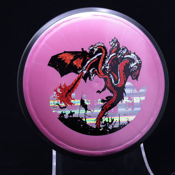 MVP - Plasma Servo - "THE DRAGON" A GolfDisco original custom stamp design 18 PINK 173 GOLFDISCO ORIGINALS MVP MVP Disc Sports servo