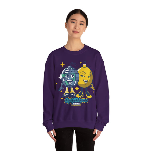 Sweatshirt Crewneck Heavy Blend "GolDisco mascot and ornament found Love"- Unisex - disc golf sweatshirt christmas disc golf Crew neck disc golf disc golf sweatshirt DTG golfdisco golfdisco ball love golfdisco christmas love golfdisco winter Men's Clothing Regular fit Sweatshirts Unisex Valentine's Day Picks Women's Clothing