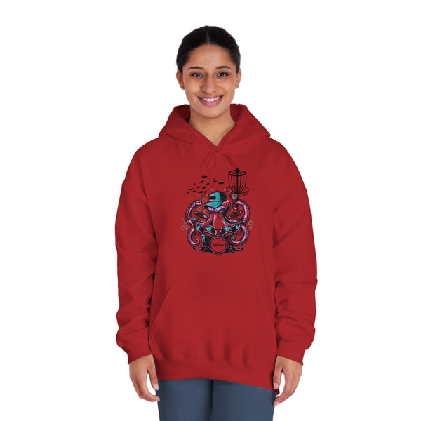 Hooded DryBlend® Sweatshirt - "Otto" A GolfDisco custom stamp design, disc golf hoodie discgolf sweatshirt DTG fidc golf sweatshirt golfdisco golfdisco originals stamp design hooded disc golf sweatshirt Hoodies Men's Clothing ocean life octopus otto Regular fit sea creature Unisex Women's Clothing