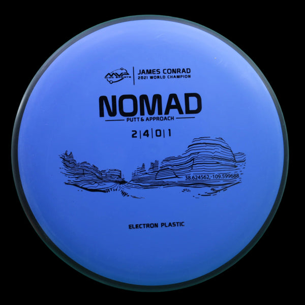 MVP - Nomad - Electron (MEDIUM) - Putt & Approach 170-175 2 BLUE 173 axiom champ conrad conradk Disc Golf Electron james jamesconrad medium mvp nomad putter world