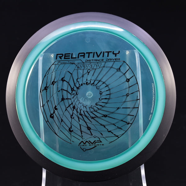 MVP - Relativity - Proton - Distance Driver 170-175 3 TURQUOISE 173 Distance Driver Driver MVP MVP Disc Sports Neutron Relativity Understable