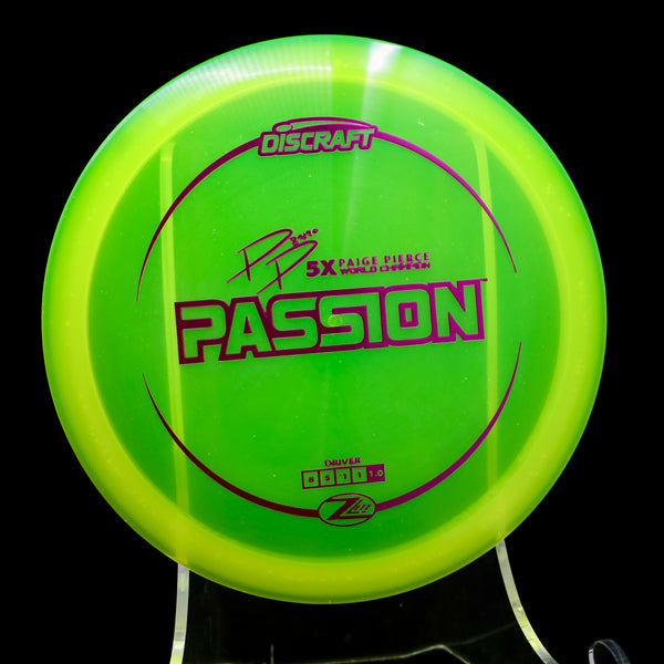 Discraft - Passion - Z Lite - Paige Pierce Driver 3 GREEN PURPLE 160 discraft passion discraft passion flight numbers paige pierce passion passion disc passion disc golf passion discraft