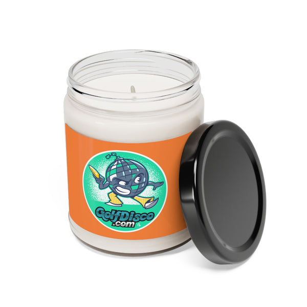 Scented Soy Candle, 9oz glass jar " GOLFDISCO logo" 5 scents to choose from.   100% soy wax blend, 100% cotton wick