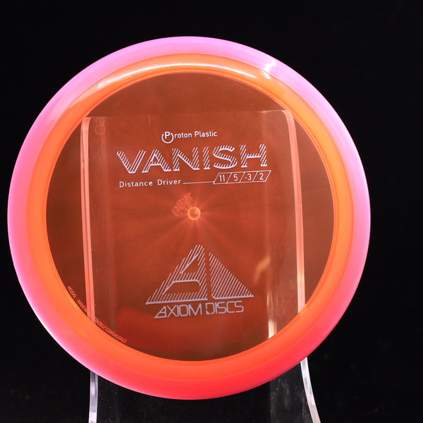 Axiom - Vanish - Proton - Distance Driver 155-159 25 ORANGE PINK 158 axiom Disc Golf disc golf discs disc golf discs for sale discs Distance Driver Driver high speed driver mvp mvp disc sports proton vanish