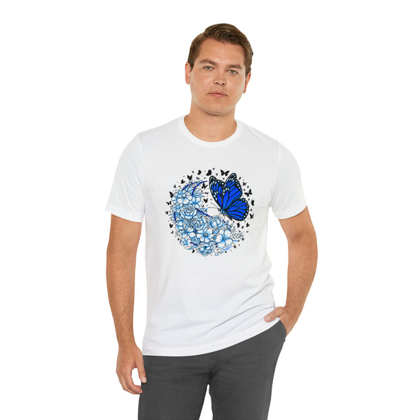 T shirt "BUTTERFLY EFFECT"    Unisex Adult Size short sleeve Jersey tee, shirt GolfDisco exclusive stamp design