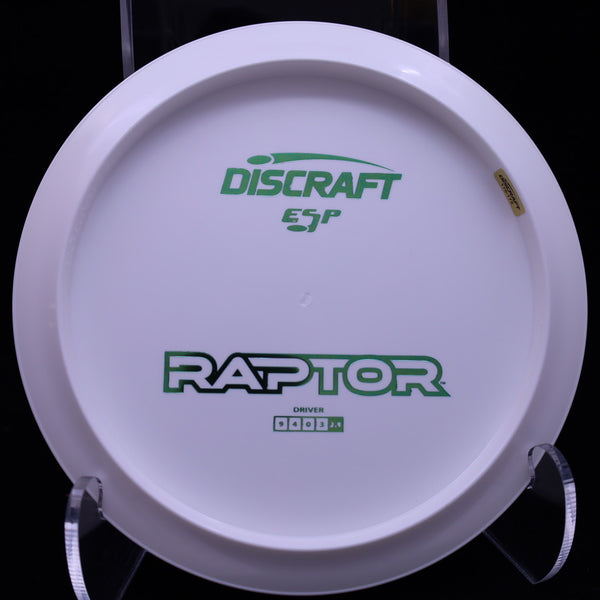Discraft - Raptor - ESP - Distance Driver - Bottom Stamped Blank White Ready for Dye
