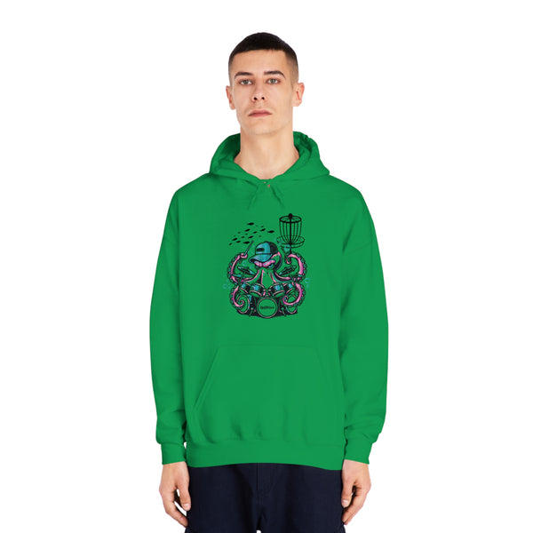 Hooded DryBlend® Sweatshirt - "Otto" A GolfDisco custom stamp design, disc golf hoodie discgolf sweatshirt DTG fidc golf sweatshirt golfdisco golfdisco originals stamp design hooded disc golf sweatshirt Hoodies Men's Clothing ocean life octopus otto Regular fit sea creature Unisex Women's Clothing