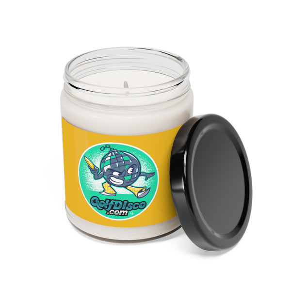 Scented Soy Candle, 9oz glass jar " GOLFDISCO logo" 5 scents to choose from.   100% soy wax blend, 100% cotton wick