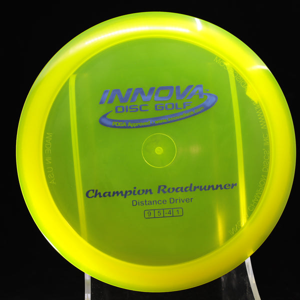 Innova - Roadrunner - Champion - Distance Driver YELLOW BLUE 163 barsby Beginner Friendly champion distance Distance Driver Driver greg gregg innova innova champion innova champion discs roadrunner understable