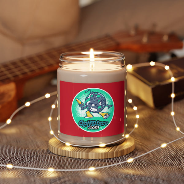 Scented Soy Candle, 9oz glass jar " GOLFDISCO logo" 5 scents to choose from.   100% soy wax blend, 100% cotton wick