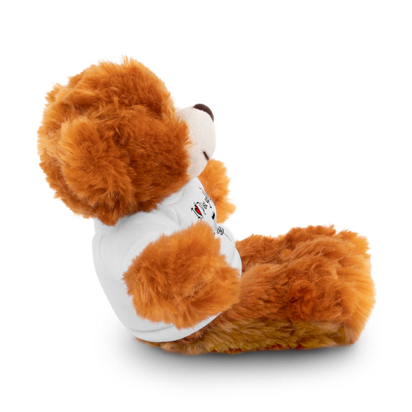 Stuffed Animals with Tee "I Love Disc Golf" - plush toys -Panda, Lion, Bear, Bunny, Jaguar, and Sheep 8" tall
